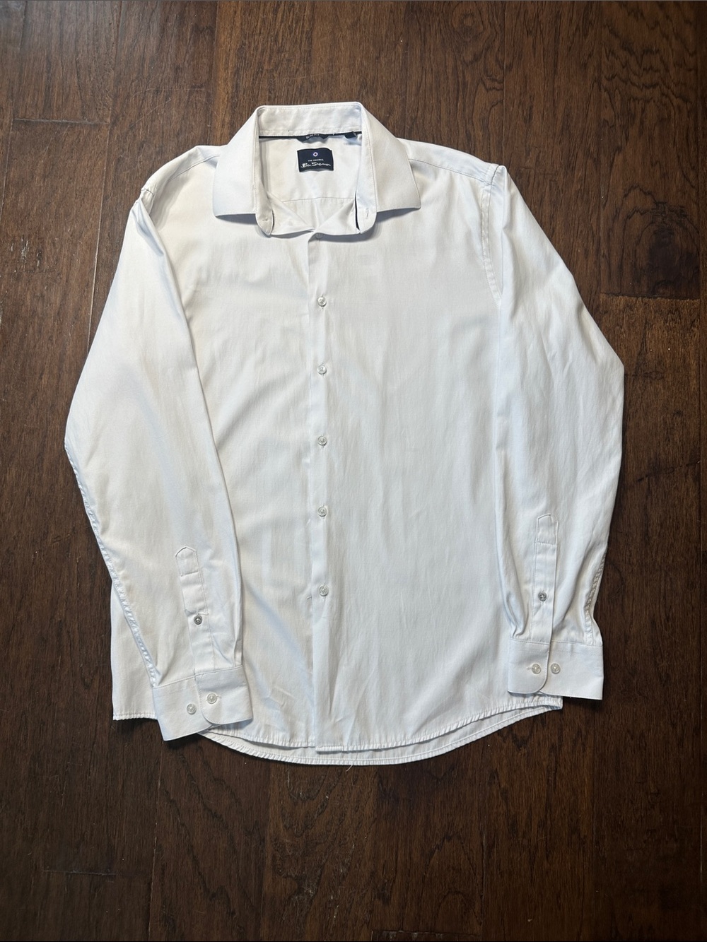 Ben Sherman White Long Sleeve Dress Shirt